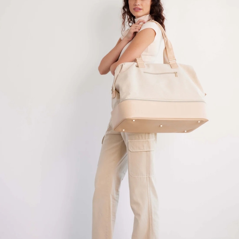BEIS Cream Travel Bag Spacious and Versatile